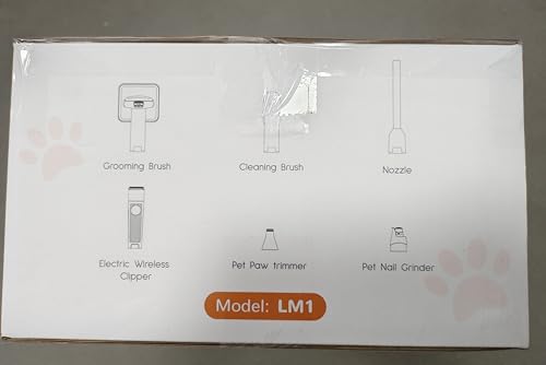 Afloia Dog Grooming Kit, Pet Grooming Vacuum & Dog Clippers Nail Trimmer Grinder & Dog Brush for Shedding with 6 Pet Grooming Tools, Low Noise Dog Hair Remover Pet Grooming Supplies for Dog Cat Afloia