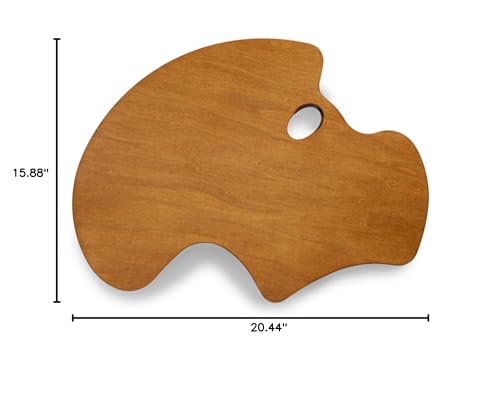 New Wave Expressionist Confidant Hand Held Wood Artist Palette | Natural Stain, Held in Left Hand, Wooden Paint Palette, Artist Palette, Painting Palette, Oil Paint Palette, Wood Paint Pallet New Wave