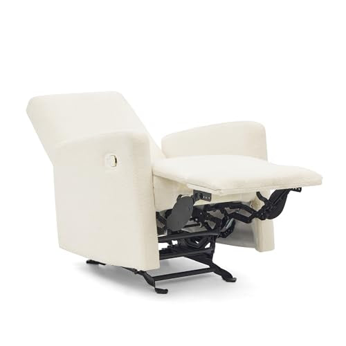 Delta Children Dove Recliner Chair – Manual Recliner with 2 Positions and Glide Motion - Greenguard Gold Certified, Pearl Boucle