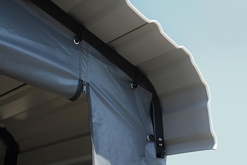 Arrow Carports Enclosure Kit for Galvanized Steel Carport, Fabric Carport Wall Panels, 20' x 20' x 7' Arrow