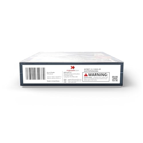 MyPuzzle Neuschwanstein Castle, Germany - Whispers of Winter's Fantasy, Vintage Travel Poster - Premium 500 Piece Jigsaw Puzzle for Adults MyPuzzle.com