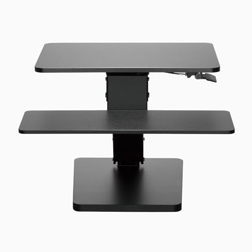 Desky Zero Adjustable Desk Riser – 6.3"–17.3" Height Adjustable Sit-Stand Workstation – Ergonomic Desktop Lift – Black Desky