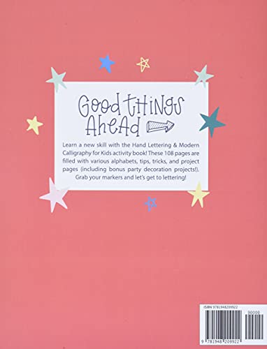 Hand Lettering and Modern Calligraphy for Kids: A Fun Step by Step Guide and Practice Workbook for Beginners and Children Ages 8 and up WoodArtSupply