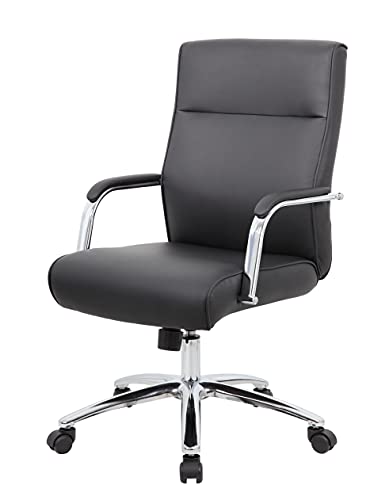Boss Office Products (BOSXK Modern Executive Conference Chair, Black, B696C-BK Boss Office Products