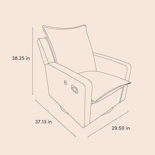 Storkcraft Timeless Recliner Glider with USB Charging Port (Ivory Boucle) - Ultimate Nursery Rocking Chair, Baby Glider Chair for Nursery, 360° Swivel Recliner, Plush Upholstery