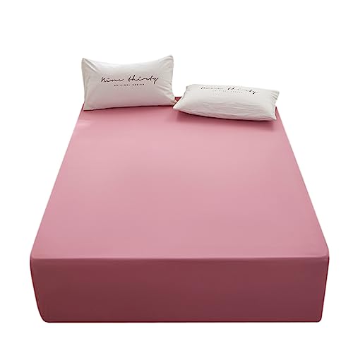 Bedding Twin Size Fitted Sheet Only - Deep Pocket - Fits 15inches Bed Matress Sheet- Bottom Sheet - Soft and Microfiber-Easy Care - Lotus Root Starch rushrushlulu