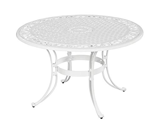 Homestyles 6652-328 5 Piece Outdoor Dining Set, 48" Table, Off White homestyles