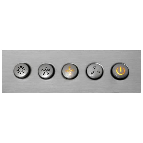 COSMO COS-63190 36 in. Vista Collection 380 CFM Ducted Wall Mount Range Hood, Button Controls, LED Lights, Stainless Steel COSMO