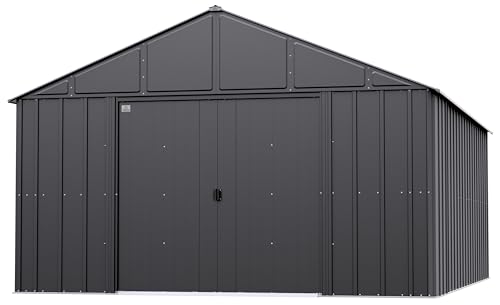 Arrow Classic Metal Shed, 12 x 17, Charcoal Arrow Shed