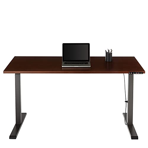 Realspace® Magellan Performance Electric 60"W Height-Adjustable Standing Desk, Cherry Realspace