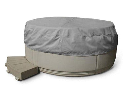 Covermates Round Hot Tub Cover - Heavy-Duty Polyester, Weather Resistant, Drawcord Hem, Outdoor Living Covers, 80DIAMETER x 14H, Ripstop Grey