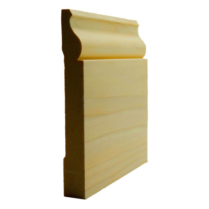 EWBB13 Colonial 7-1/4" Tall Baseboard Moulding, 11/16" x 7-1/4", Poplar, 94" NewMouldings