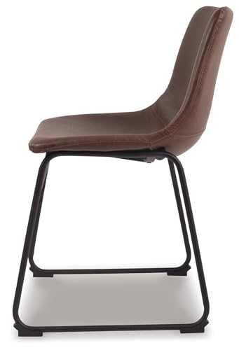 Signature Design by Ashley Mid Century Centiar 18.75" Dining Bucket Chair, 2 Count, Black and Brown Signature Design by Ashley