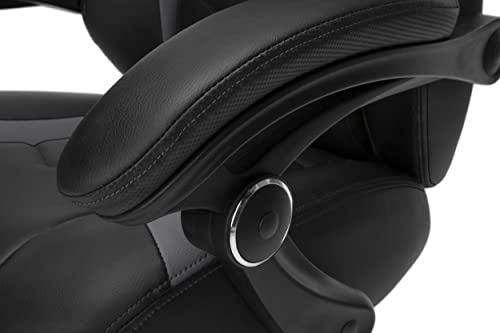 RESPAWN 110 Pro Gaming Chair - Gaming Chair with Footrest, Reclining Gaming Chair, Video Gaming Computer Desk Chair, Adjustable Desk Chair, Gaming Chairs For Adults With Headrest Pillow - Grey RESPAWN