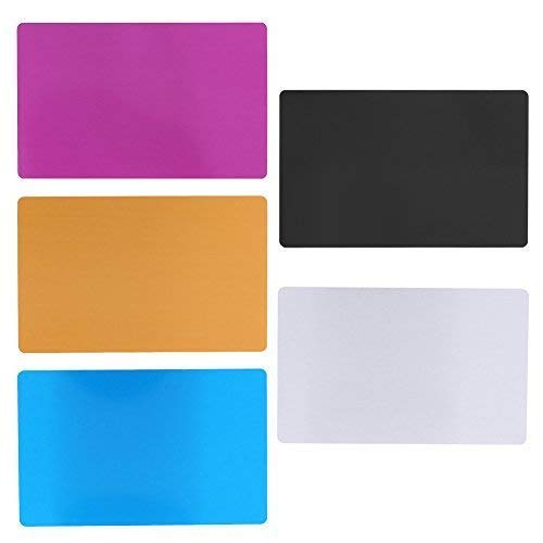 100 pcs Blank sublimation metal name card Thick Laser Metal Name Card printing blank business card use sublimation ink and paper (Silver ) Fdit