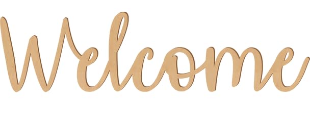 3 Inch Tall Custom Word Scroll Script Cursive Font Affection, Choose Wood Material for Names, Unfinished Initials Craft, Kid's Room Sign, Wall Plaque (3") NEXTCraft