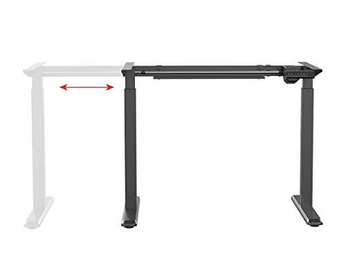 Monoprice Height Adjustable Sit-Stand Riser Table Desk Frame - Black with Electric Single Motor, Compatible with Desktops from 39 Inches Up to 63 Inches Wide - Workstream Collection Monoprice