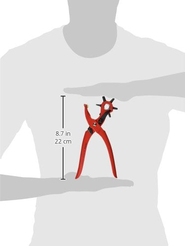 KNIPEX - 90 70 220 Tools - Revolving Punch Pliers (9070220), Red Knipex Tools LP