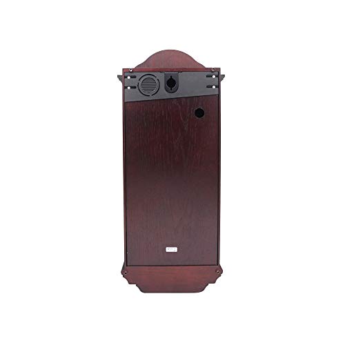 SEIKO Stately Dark Brown Solid Oak Case Wall Clock with Pendulum and Chime Seiko