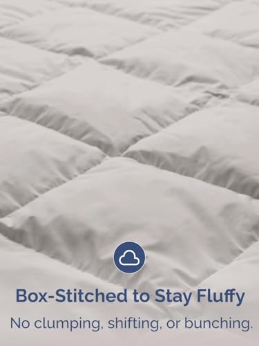 Queen Size, Light Gray Alternative Down Comforter - Warm, Lightweight & Breathable Hotel Quality Bedding for Men, Women, Kids & Teens - All Season Oversized Cooling Microfiber Duvet Insert Comforter CGK Unlimited