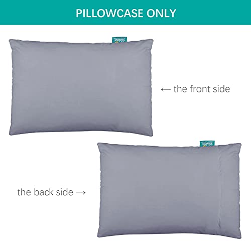 Biloban 3-Piece Toddler Sheet Set Microfiber, Toddler Bedding Set Includes Crib Mattress Sheet, Flat Sheet and Envelope Pillowcase, Silky Soft, Breathable and Lightweight, Grey Biloban