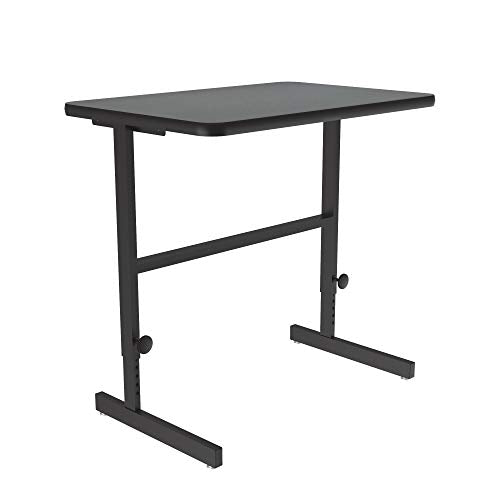 Correll 24"x36" Adjustable Height (34"-42") Standing Desk, Work Station, Montana Granite HP Laminate, Steel Frame, Made in The USA (CST2436-55) CORRELL, INC.