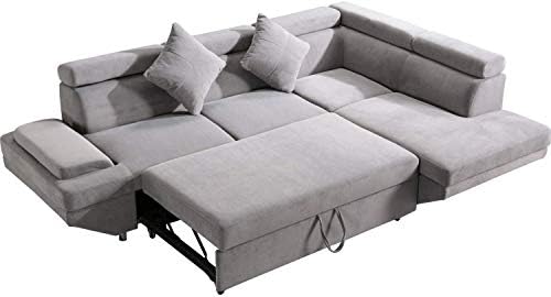 Sofa Bed Sectional Sofa Futon Sofa Bed Sleeper Sofa for Living Room Furniture Set Modern Sofa Set Corner Sofa Upholstered Contemporary Fabric FDW
