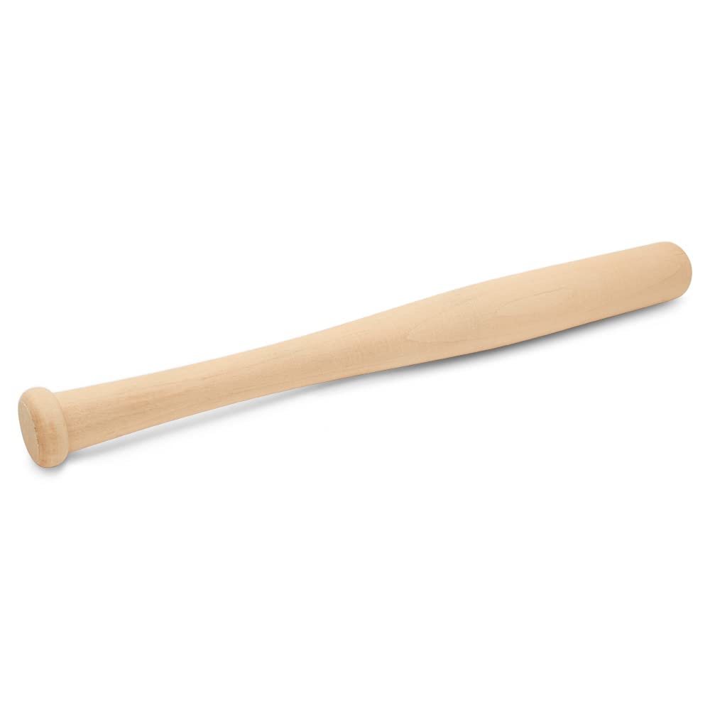 Wood Baseball bat 12 Inch Pack of 2 Unfinished Mini Wood Baseball Bat, Small Bat, Party Decor, Bedroom, Crafts, by Woodpeckers Woodpeckers
