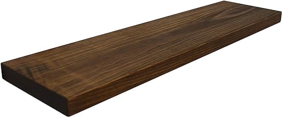 Joel's Antiques - 60 Inch Wooden Floating Shelves for Wall - Made of Natural Wood - Long Heavy Duty Rustic Fireplace Mantel & Book Shelf - Perfect for Living Room - Medium Brown 60x12x2 Inch joelsantiques