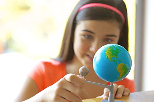 4M Kidzlabs Earth & Moon Model Kit – STEM Toys Science Lab DIY Orbit Planetarium Educational Gift 4M