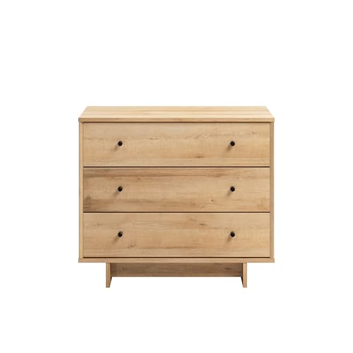 Prepac Finnley 3-Drawer Nightstand in Natural Oak, Extra-Wide Bedside Tables with Storage, Set of 2, Modern End Tables for Home, Bedroom, Living Room, 16" D x 31" W x 26.75" H Prepac