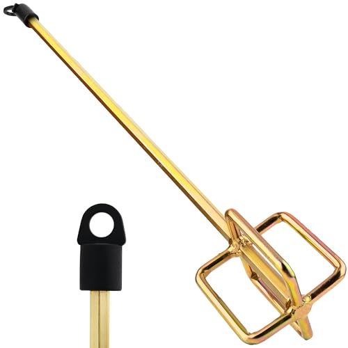 AYZOTEK Paint Mixer for Drill, 1-5 Gallon Bucket, Paint Stirrer for Drill, Zinc Plated, Rust-Free & Easy to Clean, Fits All Standard Drills - For Mixing Paint, Resin, Epoxy & Concrete (Medium Head) AYZOTEK