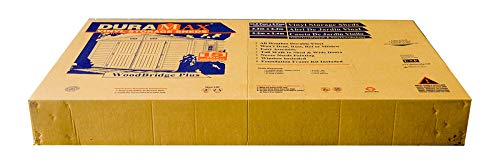 Duramax Woodbridge Plus 10.5 x 8 (8.02 m2) Plastic Garden Shed with 1 Fixed Window & Metal Foundation Kit, Strong Metal Roof Structure Fire Retardant and Maintenance-Free Storage Shed - Ivory/Brown DURAMAX