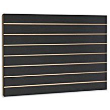 Black Slatwall Panels 24"H x 48"L (Set of 2 Panels) - with or Without Metal Inserts (Without Metal Inserts) Only Garment Racks