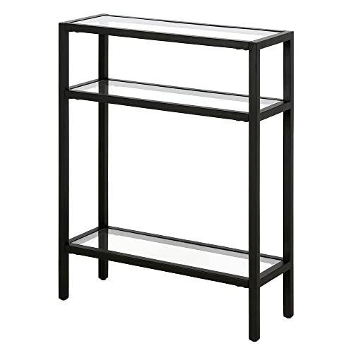 Henn&Hart 22" Wide Rectangular Console Table in Blackened Bronze, Entryway Table, Accent Table for Living Room, Hallway Henn&Hart