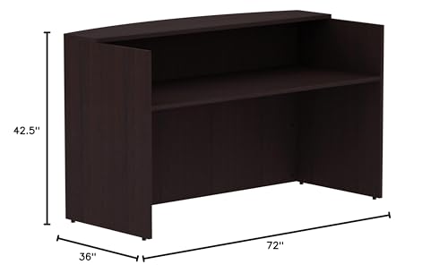 Lorell Espresso Laminate Reception Desk Lorell