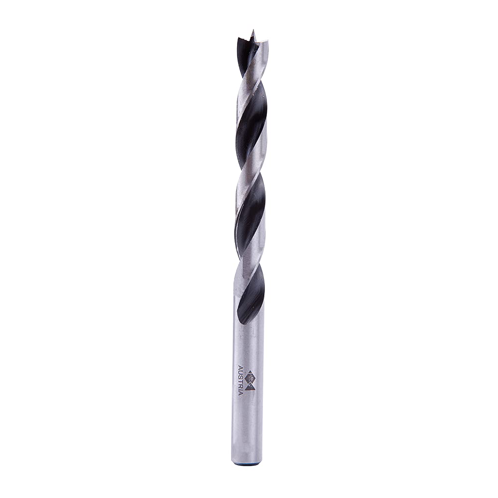 Fisch Brad Point Drill Bits (5mm x 86mm) - Premium Drill Bits for Soft, Hard, Veneered and Laminated Wood, MDF and Acrylic Glass - Beveled Edge for Fast, Easy Cutting - FSF-003960 - Made in Austria Fisch