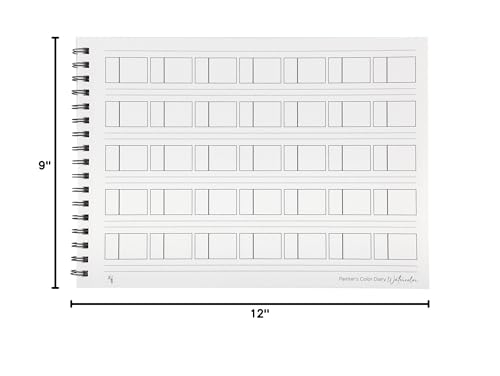 HG Art Concepts Painters Color Diary - 9x12", 140lb Spiral-Bound Acid-Free Color Swatch Book with 10 Pages for Watercolor & Mixed Media - Single HG Art Concepts