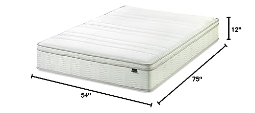 ZINUS 12 Inch Foam and Spring Mattress, Full, CertiPUR-US Certified Foams, Mattress in A Box, White ZINUS