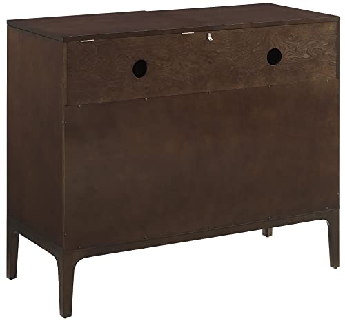 Crosley Furniture Asher Media Console and Record Player Stand with Storage for Vinyl Records, Dark Brown Crosley Furniture