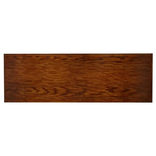 Leick Home 82360 Solid Wood Mission Oak Four Door TV Stand For 65" TVs Universal TV Console Living Room Storage Shelves Entertainment Center, Mission Oak Leick Home