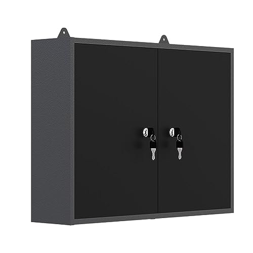 JZD Steel Garage Wall Mounted Tool Cabinet, Black & Grey JZD