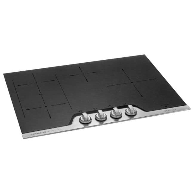 Frigidaire Professional FPIC3077RF 30" ADA Compliant Induction Cooktop with 4 Elements, PowerPlus Induction Technology, SpacePro Bridge Element, and Knob Controls: Stainless Steel Frigidaire