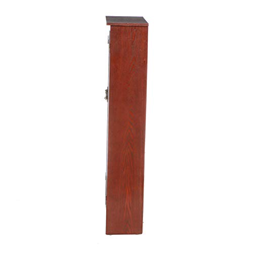 SEI Furniture Window Pane Storage Adjustable Shelves Display Cabinet, 47.75" H x 26.25" W x 9.5" D, Cherry SEI Furniture