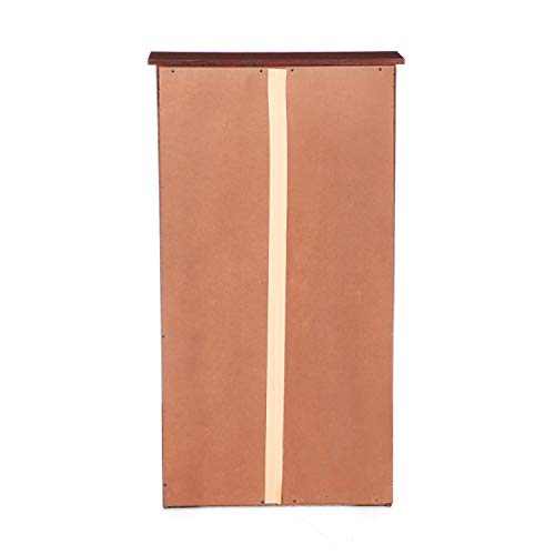 SEI Furniture Window Pane Storage Adjustable Shelves Display Cabinet, 47.75" H x 26.25" W x 9.5" D, Cherry SEI Furniture