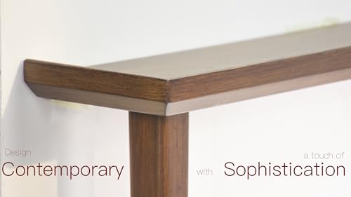 Stelalloy Wall Tables for Hallways - Extra Slim Entryway Table - Narrow Console Tables for Entryway or Foyer - Wall-Mounted Space-Saving Thin Table for Narrow Spaces - 6.25" Depth,Rich Walnut Finish Stelalloy