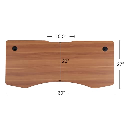 ApexDesk Elite Pro Series 60" Electric Height Adjustable Stand up Desk, Sit Stand Home Office Desk, Computer Desk - Curved Apple ApexDesk