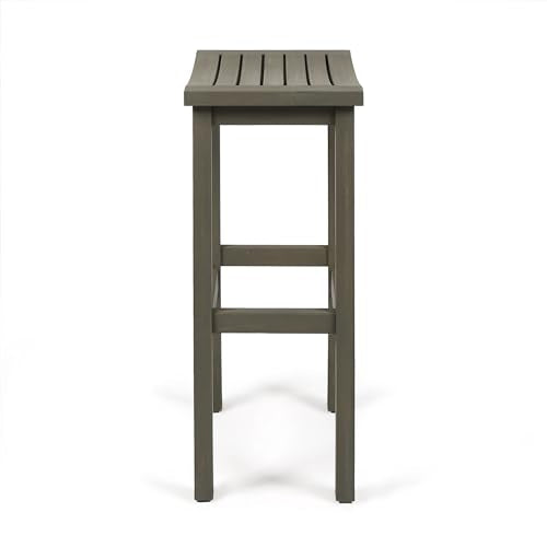 Christopher Knight Home Caribbean Outdoor Acacia Wood Balcony Bar Set, 3-Pcs Set, Grey Finish Christopher Knight Home