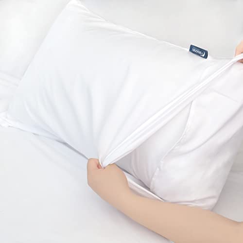 Moonsea Extra Deep Pocket Air Mattress White Sheets Twin Size - 3Pcs Side Storage Pocket Fitted Sheet & Pillowcase Twin Deep Pocket Sheet Sets Easily Fits for Kids 16in to 24in Pillow Top Air Bed Moonsea