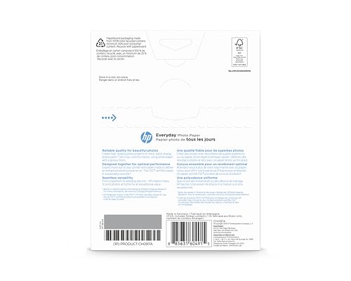 HP Everyday Photo Paper, Glossy, 5x7 in, 60 sheets (CH097A) HP